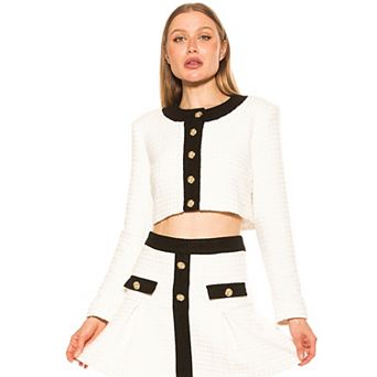 Women's ALEXIA ADMOR Clara Cropped Tweed Jacket