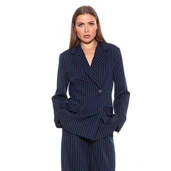 Women's ALEXIA ADMOR Indigo Oversized Double Breasted Jacket
