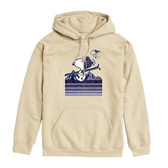 Men's Peanuts Snoopy Ski Stripes Graphic Hoodie