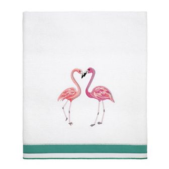 Avanti Flamingo Paradise Embroidered Bath Towel