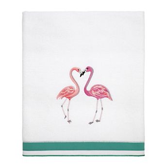 Avanti Flamingo Paradise Embroidered Bath Towel