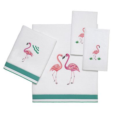 Avanti Flamingo Paradise Embroidered Bath Towel