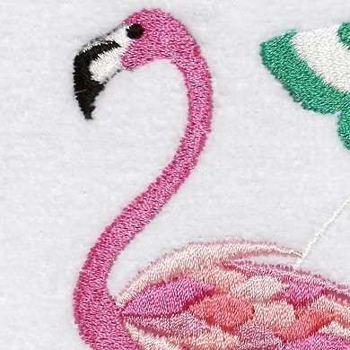 Avanti Flamingo Paradise Embroidered Hand Towel