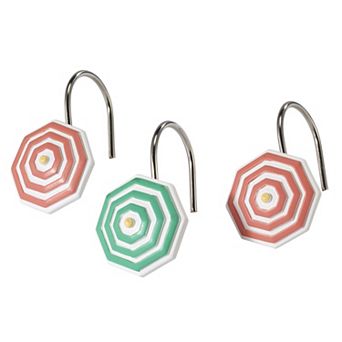 Avanti Flamingo Paradise Beach Umbrella Shower Curtain Hooks