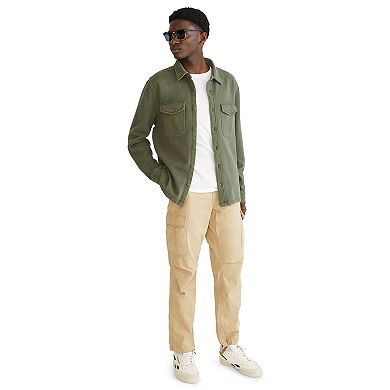 Men's Aeropostale Long Sleeve Fleece Button Down Overshirt