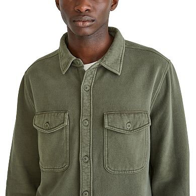 Men's Aeropostale Long Sleeve Fleece Button Down Overshirt
