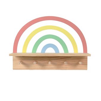 The Big One® Rainbow Wall Shelf with Hooks