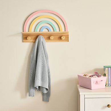 The Big One Rainbow Wall Shelf with Hooks