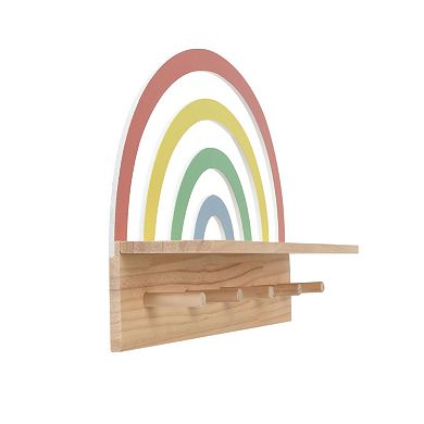 The Big One Rainbow Wall Shelf with Hooks