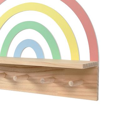The Big One Rainbow Wall Shelf with Hooks