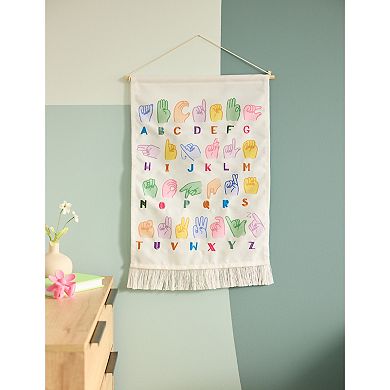 The Big One Sign Language Alphabet Learners Wall Tapestry