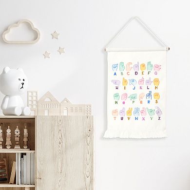 The Big One Sign Language Alphabet Learners Wall Tapestry