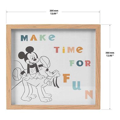 Disney's Mickey Mouse & Pluto Make Time for Fun Shadowbox Wall Art by The Big One®
