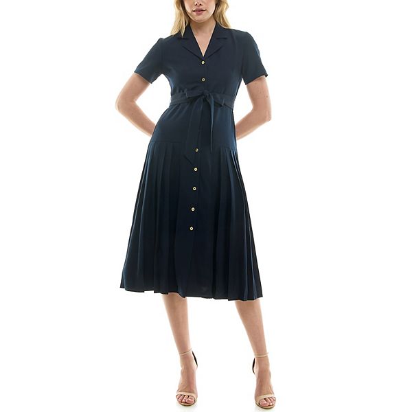 Women s Nanette Lepore Button Up Midi Shirt Dress
