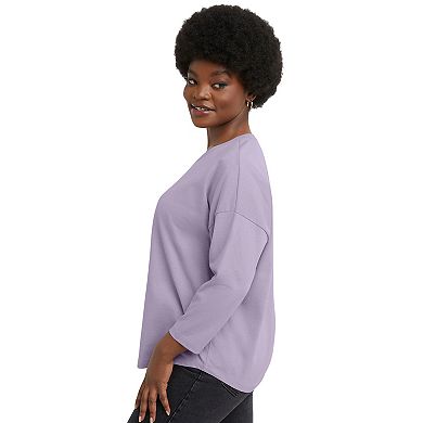 Women's Hanes® Essentials Cotton Three-Quarter Sleeve T-Shirt