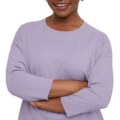 Women's Hanes® Essentials Cotton Three-Quarter Sleeve T-Shirt