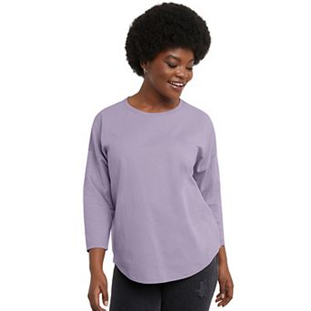 Women's Hanes® Essentials Cotton Three-Quarter Sleeve T-Shirt