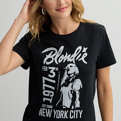 Women's Blondie NYC 1977 Concert Poster Graphic Tee