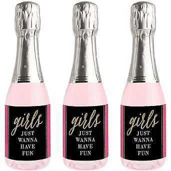 Big Dot Of Happiness Girls Night Out Mini Wine Bottle Label Stickers Bachelorette Favor 16 ct