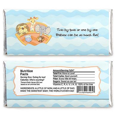Big Dot Of Happiness Noah's Ark - Candy Bar Wrappers Baby Shower Favors - Set Of 24