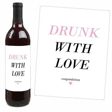 Big Dot Of Happiness Omg, You're Getting Married - Party Gift Wine Bottle Label Stickers 4 Ct