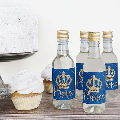Big Dot Of Happiness Royal Prince Charming Mini Wine Bottle Label Stickers Party Favor 16 Ct
