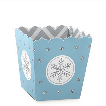 Big Dot Of Happiness Winter Wonderland - Mini Favor Boxes - Snowflake Treat Candy Boxes 12 ct