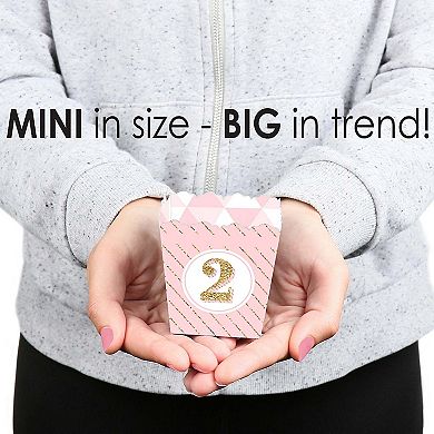 Big Dot Of Happiness Two Much Fun Girl Mini Favor Box Birthday Party Treat Candy Boxes 12 Ct