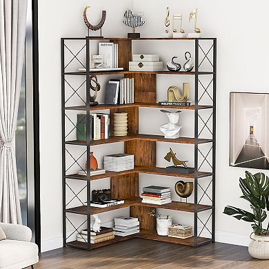 Merax 7-tier Bookcase Home Office Bookshelf