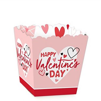 Big Dot Of Happiness Happy Valentine's Day - Party Treat Candy Boxes - Set Of 12