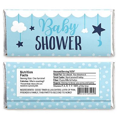 Big Dot Of Happiness It's A Boy - Candy Bar Wrapper Blue Baby Shower Favors - Set Of 24