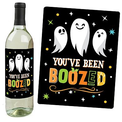 Big Dot Of Happiness You've Been Boozed Halloween Party Decor Wine Bottle Label Stickers 4 Ct