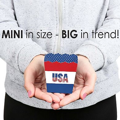 Big Dot Of Happiness Stars & Stripes Mini Favor Usa Patriotic Party Treat Candy Boxes 12 Ct