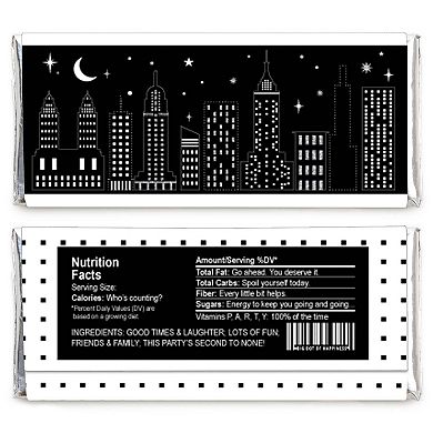 Big Dot Of Happiness Nighttime City Skyline - Candy Bar Wrapper New ...