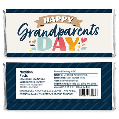 Big Dot Of Happiness Happy Grandparents Day Candy Bar Wrapper Grandma & Grandpa Favors 24 Ct