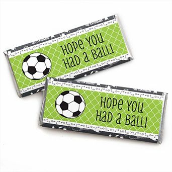 Big Dot Of Happiness Goaaal Soccer Candy Bar Wrappers Baby Shower Birthday Party Favors 24 ct