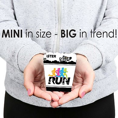 Big Dot Of Happiness Set The Pace - Running - Mini Favor Boxes Party Treat Candy Boxes 12 Ct
