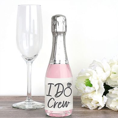 Big Dot Of Happiness Champagne Elegantly Simple - Mini Wine Label Stickers Party Favor 16 Ct
