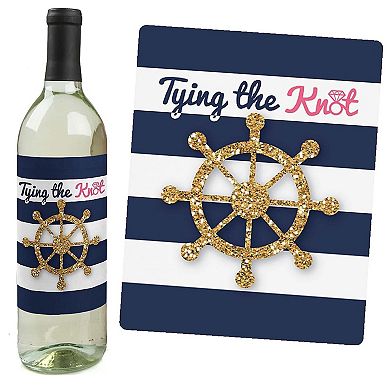 Big Dot Of Happiness Last Sail Before The Veil Nautical Party Wine Bottle Label Stickers 4 Ct