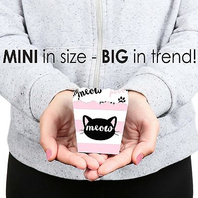Big Dot Of Happiness Purr-fect Kitty Cat Mini Favor Box Kitten Party Treat Candy Boxes 12 Ct