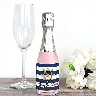 Big Dot Of Happiness Last Sail Before The Veil - Mini Wine Bottle Stickers Bachelorette 16 Ct