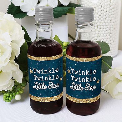 Big Dot Of Happiness Twinkle Twinkle Little Star Mini Wine Bottle Stickers Party Favor 16 Ct