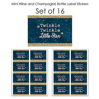 Big Dot Of Happiness Twinkle Twinkle Little Star Mini Wine Bottle Stickers Party Favor 16 Ct