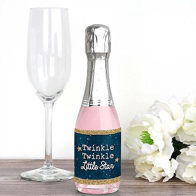 Big Dot Of Happiness Twinkle Twinkle Little Star Mini Wine Bottle Stickers Party Favor 16 Ct