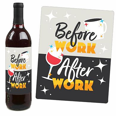 Big Dot Of Happiness Happy Boss's Day - Best Boss Ever Decor Wine Bottle Label Stickers 4 Ct