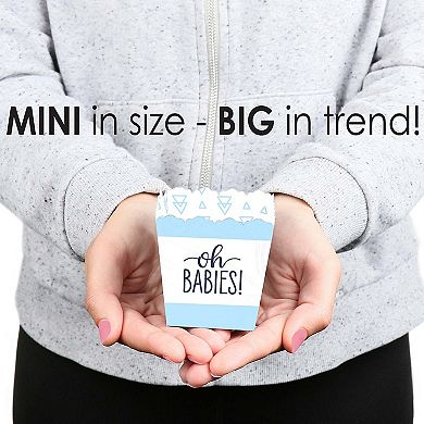 Big Dot Of Happiness It's Twin Boys Mini Favor Box Twins Baby Shower Treat Candy Boxes 12 Ct
