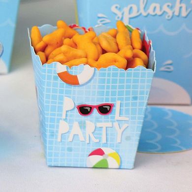 Big Dot Of Happiness Make A Splash Pool Party Mini Favor Boxes Party Treat Candy Boxes 12 Ct