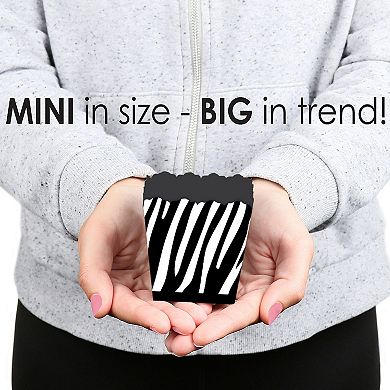 Big Dot Of Happiness Zebra Print - Mini Favor Boxes - Safari Party Treat Candy Boxes - 12 Ct