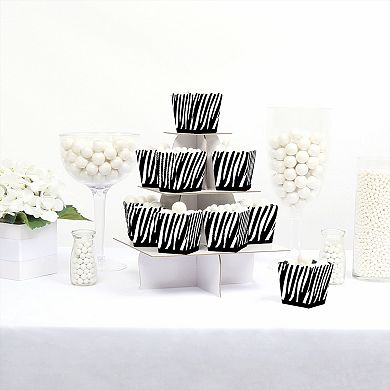 Big Dot Of Happiness Zebra Print - Mini Favor Boxes - Safari Party Treat Candy Boxes - 12 Ct