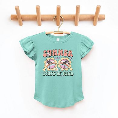 Summer State Of Miind Toddler Flutter Sleeve Graphic Tee